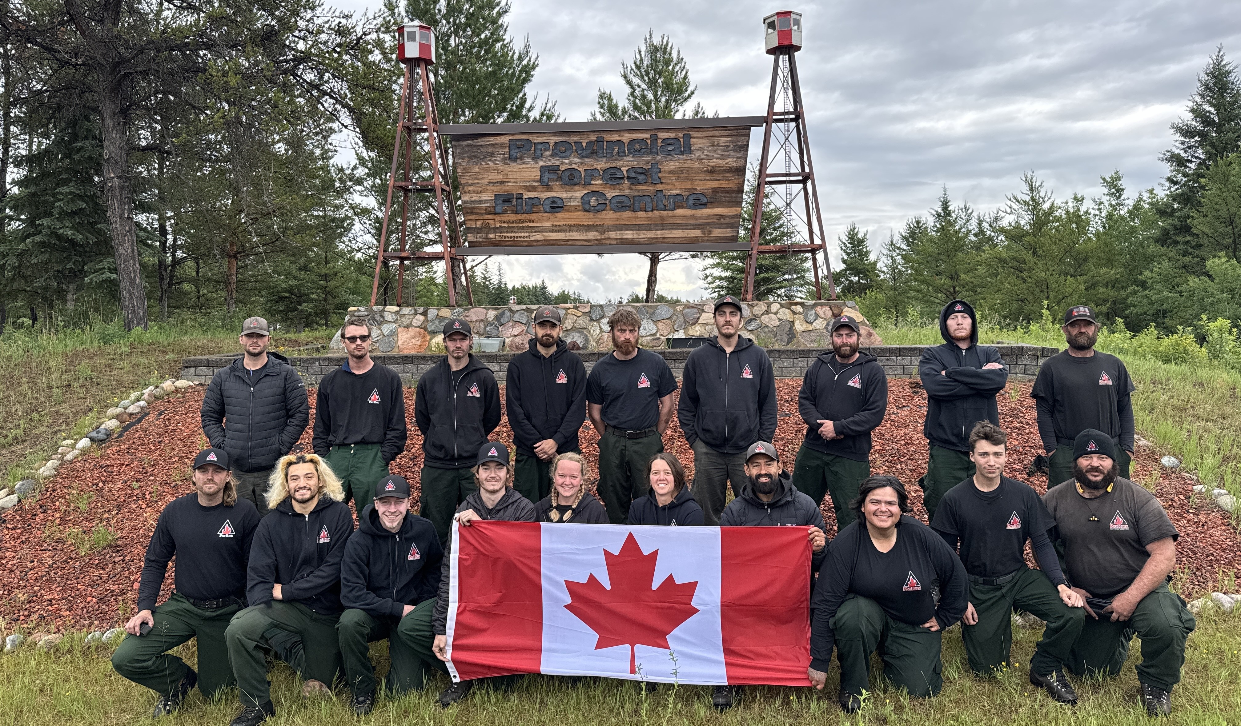 Picture of Truck in front of fire